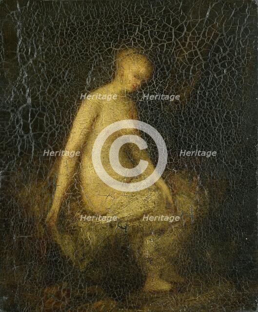 Woman bathing, 1840-1886.  Creator: Hippolyte Michaud.