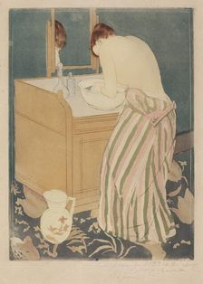Woman Bathing, 1890-1891. Creator: Mary Cassatt
