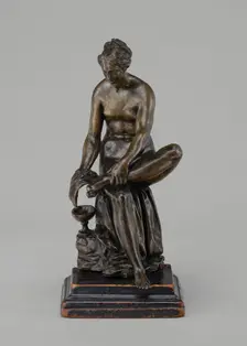 Woman Bathing Her Foot, early 17th century. Creator: Barthelemy Prieur