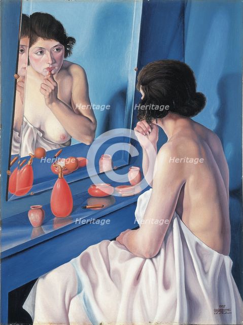 Woman Before a Mirror, 1927. Artist: Scarpa (Cagnaccio di San Pietro), Natale (1897-1946)