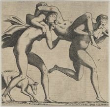 Woman Being Carried to a Libidinous Satyr, 1540-56. Creator: Leon Davent