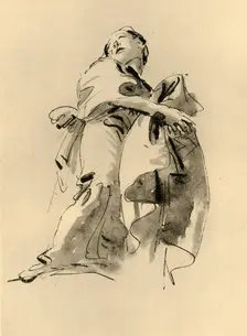 Woman bending to the right but looking up mid 18th century, (1928). Artist: Giovanni Battista Tiepolo