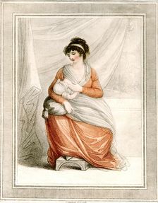 Woman breastfeeding c1780-1820Artist: Thomas Cheesman