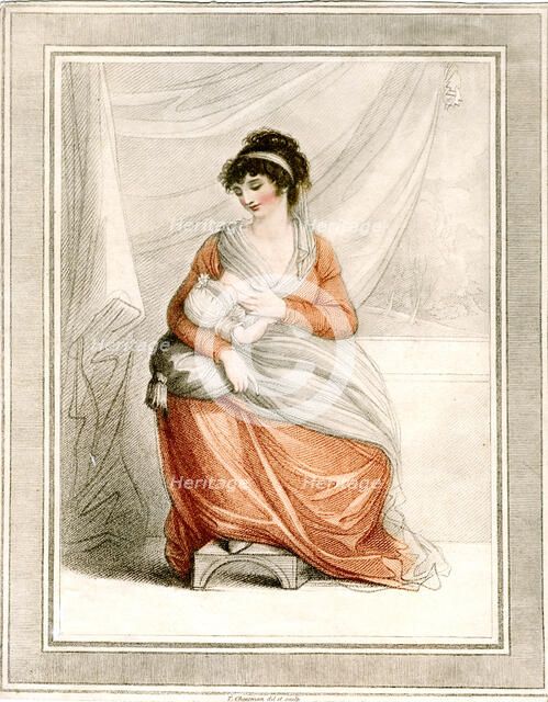 'Woman breastfeeding', c1780-1820Artist: Thomas Cheesman