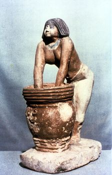 Woman brewing beer, Ancient Egyptian tomb model