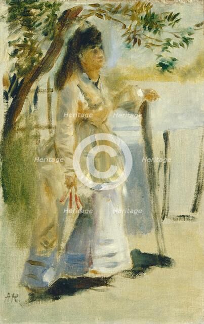 Woman by a Fence, 1866. Creator: Pierre-Auguste Renoir.