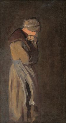 Woman by a Grave (The Widow), 1878-1880. Creator: Ladislav Mednyanszky