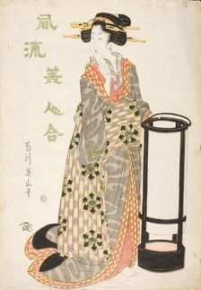 Woman by a Lantern, 1810s. Creator: Kikugawa Eizan