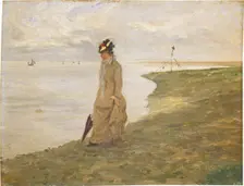 Woman by the Seaside, 19th century. Creator: Unknown
