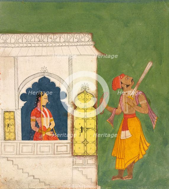 Woman gazing at warrior, ca. 1680. Creator: Unknown.