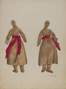 Woman Doll in Buckskin, c. 1938. Creator: George File