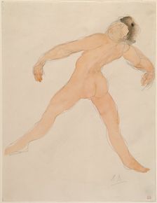 Woman Dancing with Her Head Thrown Back, rear view, c1890-1917. Creator: Auguste Rodin