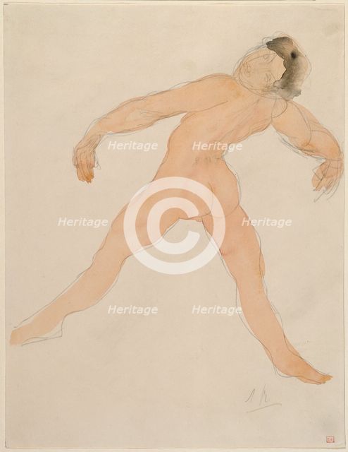 Woman Dancing with Her Head Thrown Back, rear view, c1890-1917. Creator: Auguste Rodin.