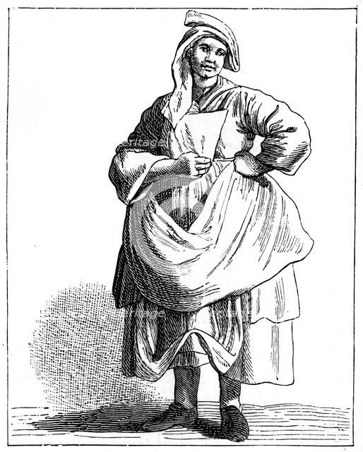 Woman dealing in old hats, 1737-1742.Artist: Bouchardon