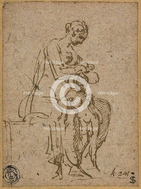Woman Delousing a Child, 1524/27. Creator: Parmigianino.