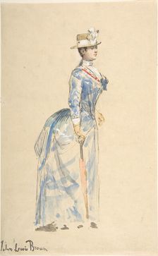 Woman Dressed in Blue, 19th century. Creator: John-Lewis Brown