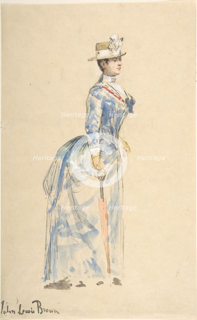 Woman Dressed in Blue, 19th century. Creator: John-Lewis Brown.