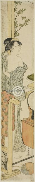 Woman Dressing, c. 1780/1801. Creator: Katsukawa Shuncho.