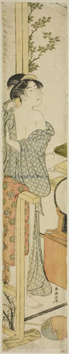 Woman Dressing, c. 1780/1801. Creator: Katsukawa Shuncho