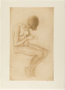 Woman Fixing Her Nails, 883. Creator: Theophile Alexandre Steinlen