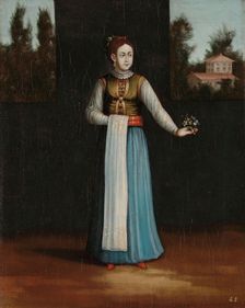 Woman from the Albanian Coast, 1700-1737. Creator: Workshop of Jean Baptiste Vanmour