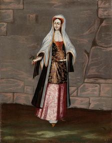 Woman from the Island of Mykonos, 1700-1737. Creator: Workshop of Jean Baptiste Vanmour