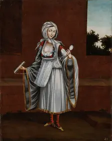 Woman from the Island of Kithnos (Thermia), 1700-1737. Creator: Workshop of Jean Baptiste Vanmour
