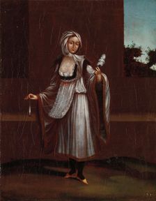 Woman from the Island of Patmos, 1700-1737. Creator: Workshop of Jean Baptiste Vanmour