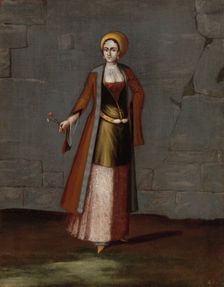 Woman from the Island of Tinos, 1700-1737. Creator: Workshop of Jean Baptiste Vanmour