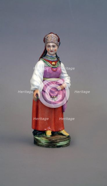 Woman from the Series Peoples of Russia (Imperial Porcelain Factory), 1780-1790. Artist: Rachette, Jacques-Dominique (1744-1809)