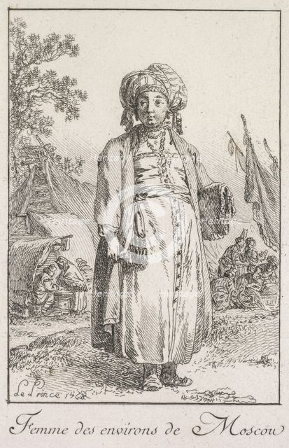 Woman from the Suburbs of Moscow, 1768. Creator: Jean Baptiste Le Prince (French, 1734-1781).