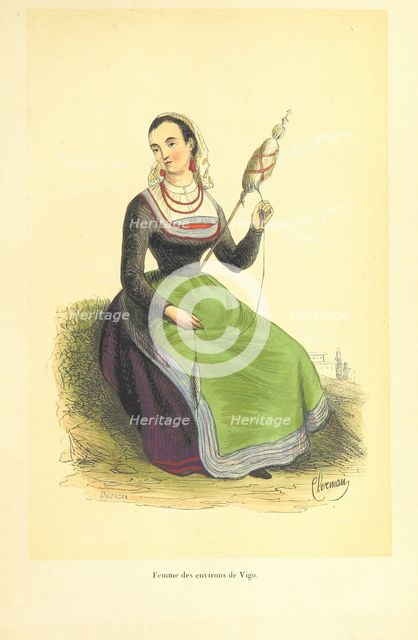 Woman from Vigo, 1848.  Creators: Clerman, Duverger.