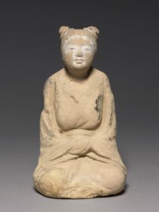 Woman from an Audience Scene, 645-710. Creator: Unknown