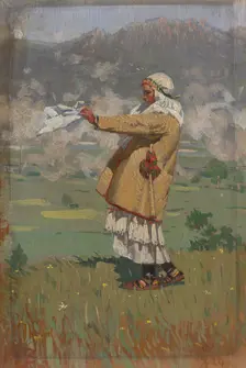 Woman from Cicmany in Folk Costume, 1926. Creator: Joza Uprka