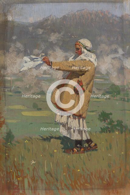 Woman from Cicmany in Folk Costume, 1926. Creator: Joza Uprka.