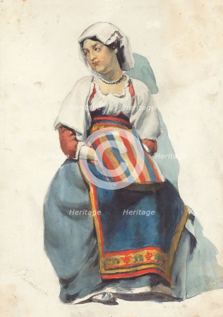 Woman from Dalmatia II., 1851-1853. Creator: Vojtech Klimkovic.