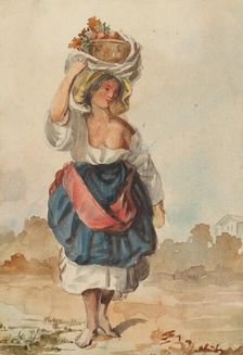 Woman from Italy, 1851-1853. Creator: Vojtech Klimkovic