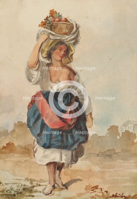 Woman from Italy, 1851-1853. Creator: Vojtech Klimkovic.