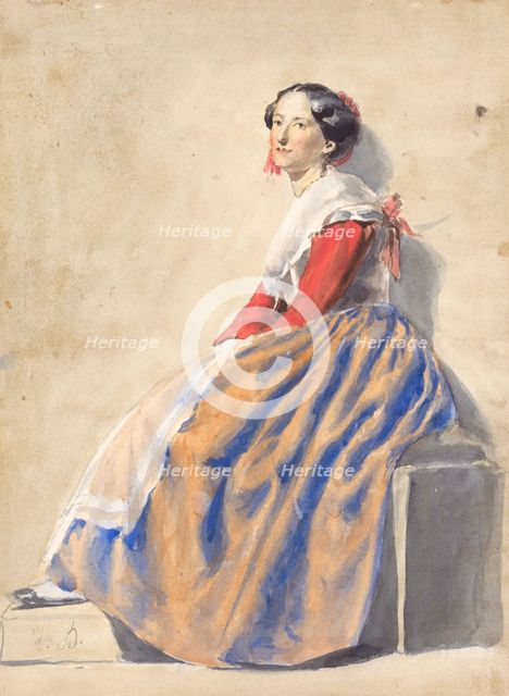 Woman from Italy , 1851-1853. Creator: Vojtech Klimkovic.