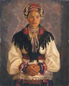 Woman from Pohronie in Mourning, 1933. Creator: Stefan Polkorab