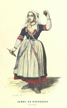 Woman from Rosporden (Finistère), 1859. Creator: Lacoste