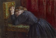 Woman Kneeling In Prayer, c1860. Creator: George Henry Boughton