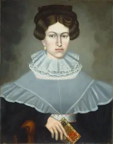 Woman Holding a Book, c. 1835. Creator: Erastus Salisbury Field