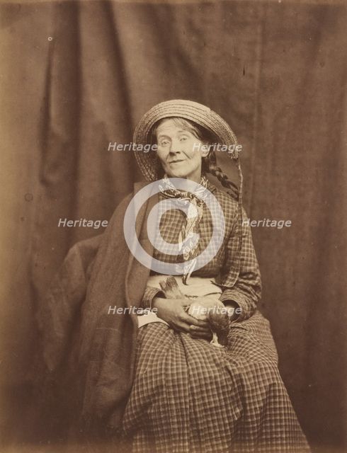 Woman Holding a Dead Bird, Surrey County Asylum, c. 1855. Creator: Dr Hugh Welch Diamond.