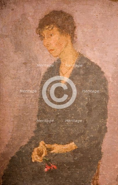 Woman Holding a Flower, 1908-1922. Creator: Gwendolen Mary John.