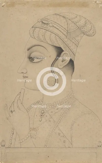 Woman Holding a Flute and Dressed as Krishna, mid-to late 18th century. Creator: Unknown.