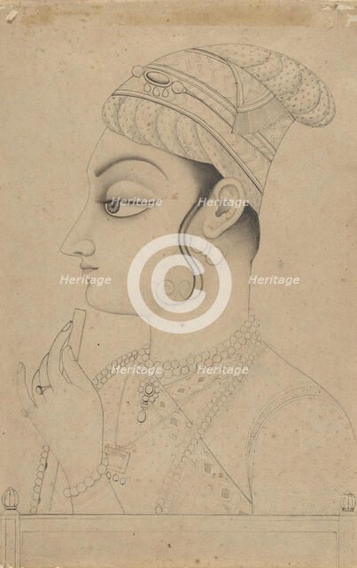 Woman Holding a Flute and Dressed as Krishna, mid-to late 18th century. Creator: Unknown.