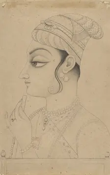 Woman Holding a Flute and Dressed as Krishna, mid-to late 18th century. Creator: Unknown