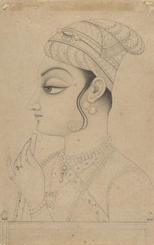 Woman Holding a Flute and Dressed as Krishna, mid-to late 18th century. Creator: Unknown