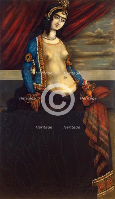 Woman Holding a Shawl, mid 19th century. Creator: Unknown.